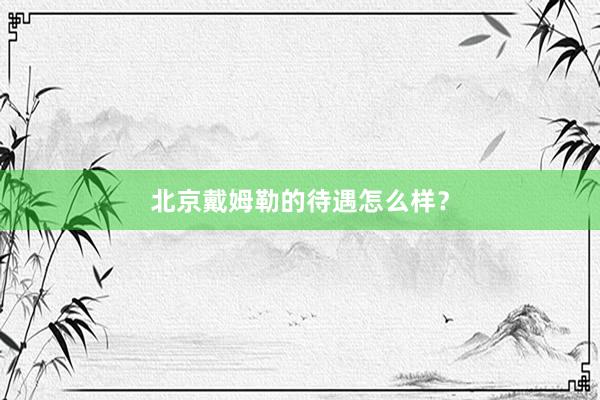 北京戴姆勒的待遇怎么样？